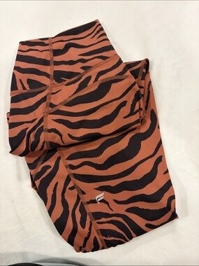 Burnt Orange & Black Tiger Print Leggings